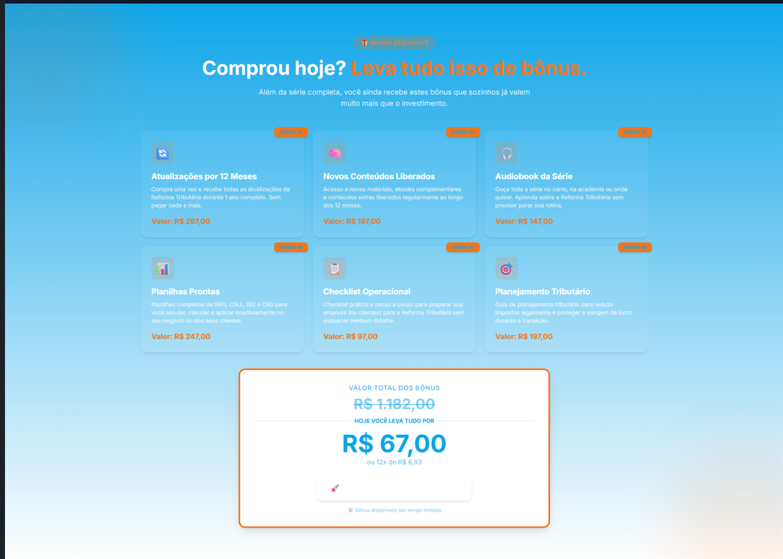 Bônus Exclusivos da Série Reforma Tributária 2026