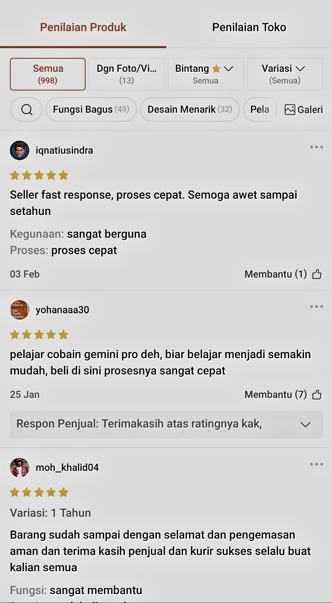 Testimoni pelanggan